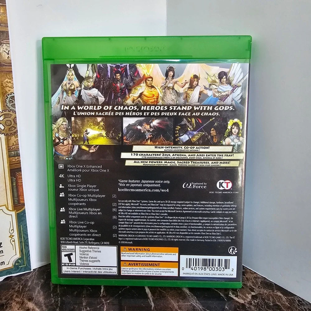 Warriors Orochi 4 Xbox One Game 4K Ultra HD Koei Tecmo Action Hack and Slash